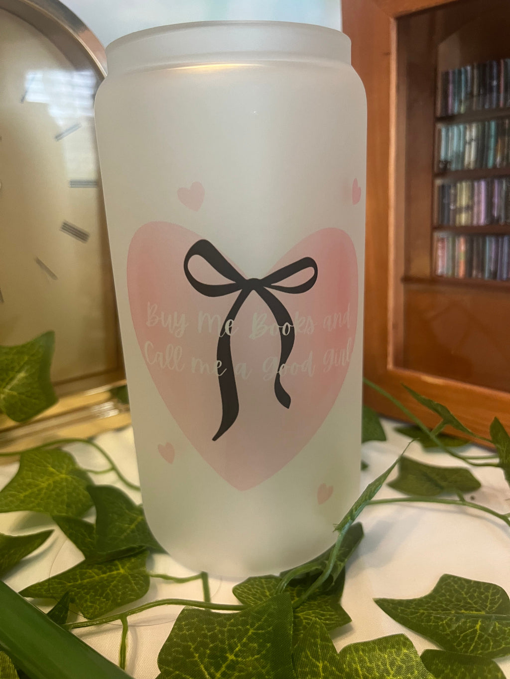 Buy me books glass