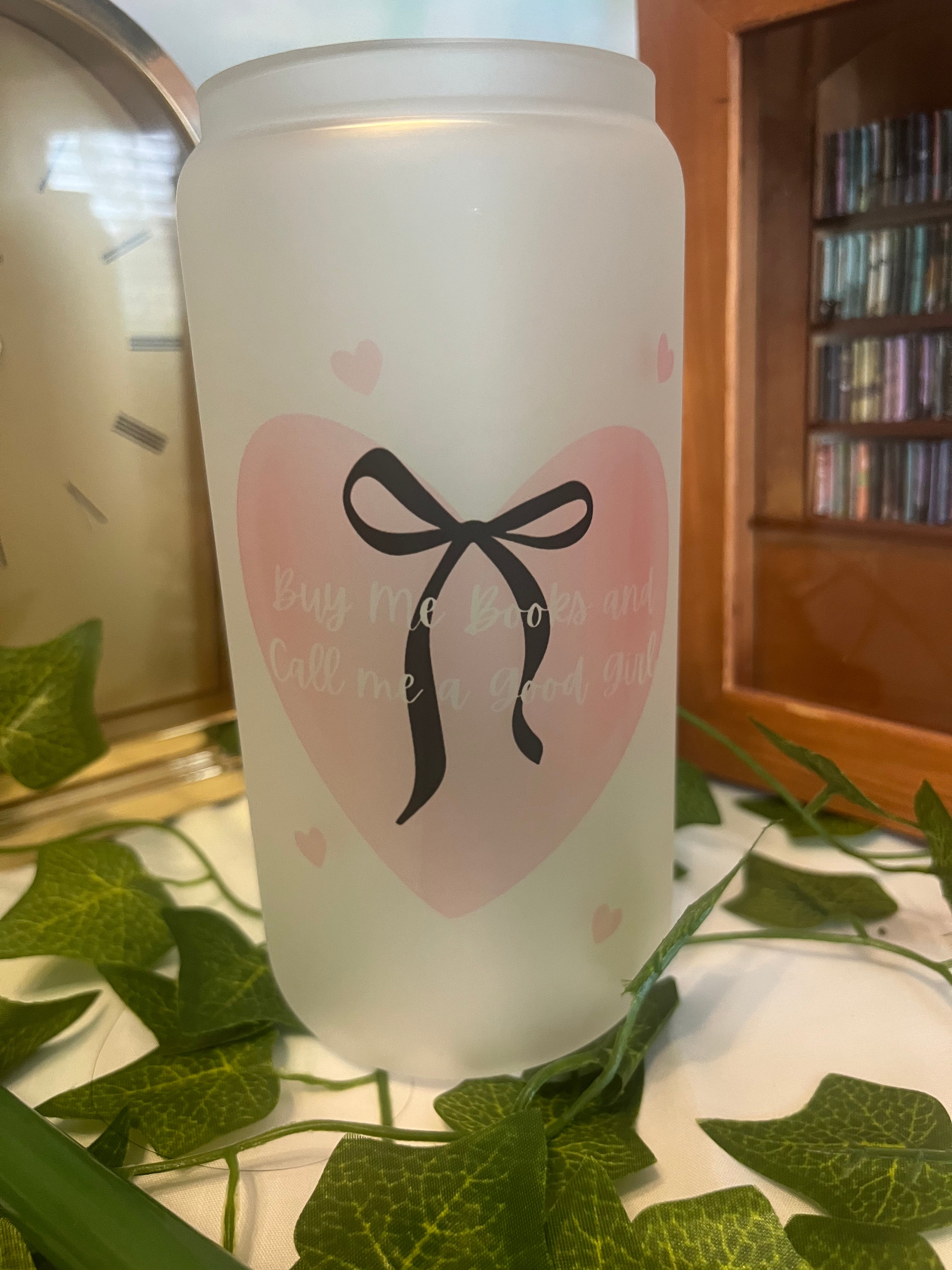Buy me books glass